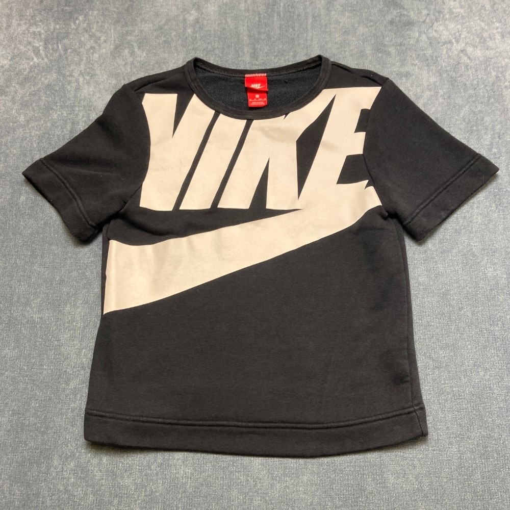Nike T Shirt Womens XS Black Cotton Fleece Lined Short Sleeve Athletic Outdoor